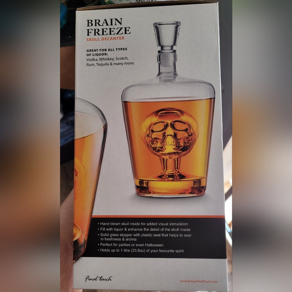Brain Freeze Skull Decanter